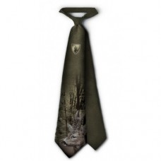 Kaklaraištis su stirnino paveikslėliu (žalias)